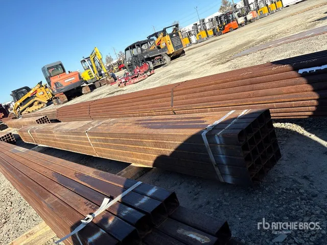 Quantity of (25) 2 1/4 sq 20 ft Sch 10 Square Steel Tubes