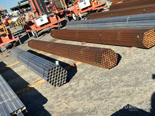 Quantity of (61) 1 5/8 od 21 ft Round Steel Tubes