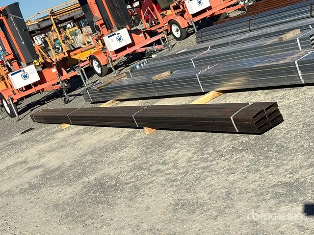 Quantity of (6) 2x6 sq 25.3'2 ft Square Steel Tubes