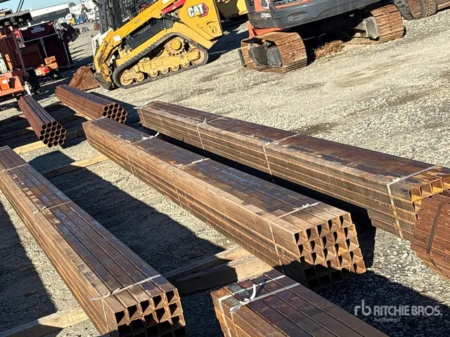 Quantity of (25) 2 1/4 sq 20 ft Sch 10 Square Steel Tubes