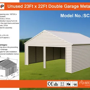 2026 SUNTOP SC2322 22 ft x 23 ft Double Garage Metal Shed (Unused)