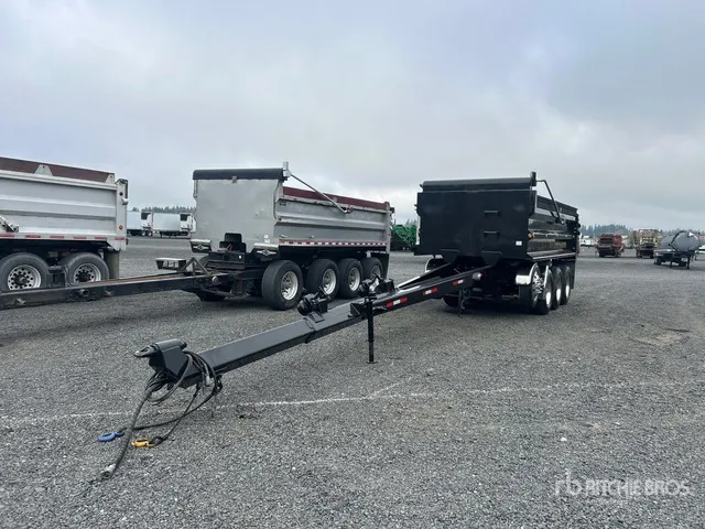 2015 OSW 18 ft Quad/A Pup Dump Trailer