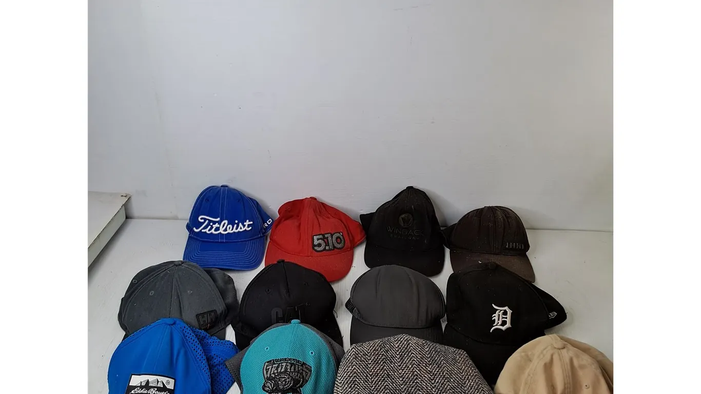 (12) Ball Caps; 5.10, Wineback, CAT, Misc