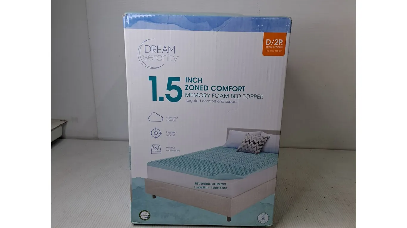 Dream Serenity 1.5" Memory Foam Mattress Topper Double