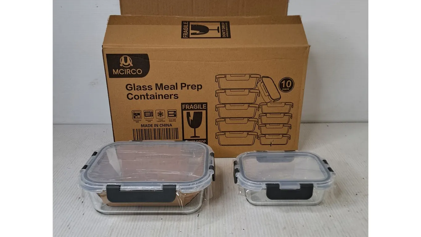 Glass Meal Prep Containers (NIB)
