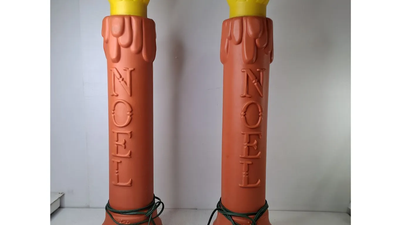 Blow Mould Christmas Candles(needs bulbs) 40" (cannot ship)