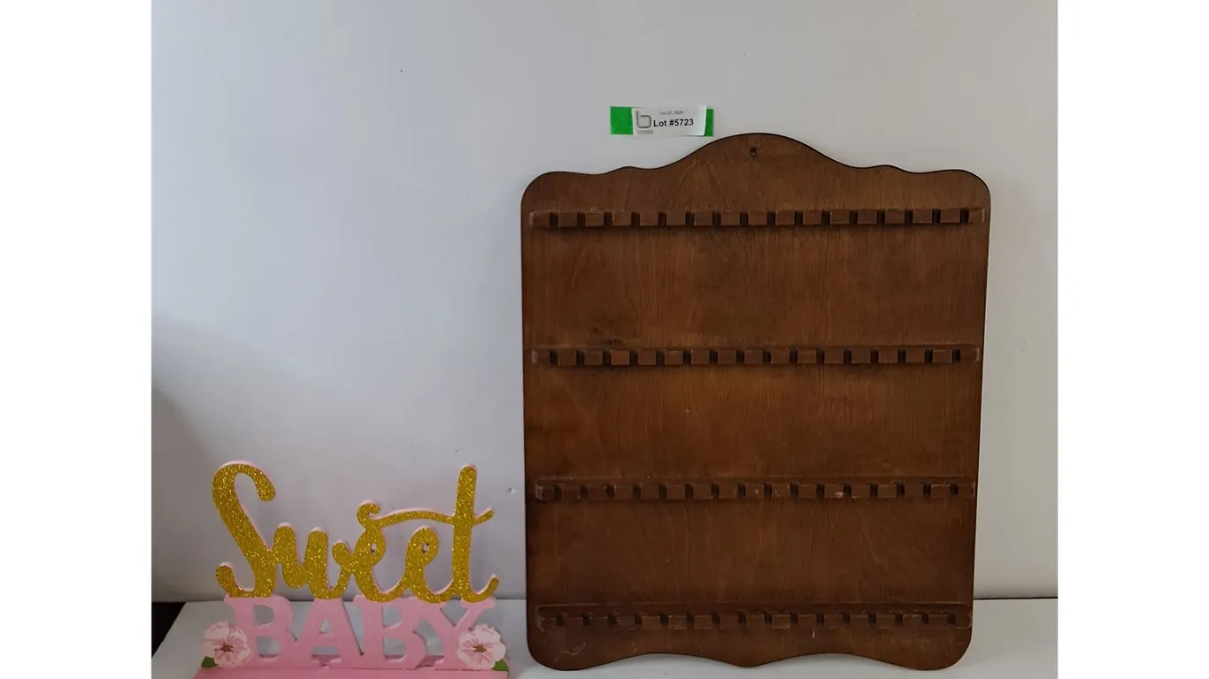 Sweet Baby Standing Wooden Sign, Wooden Souvenir Spoon Display Rack