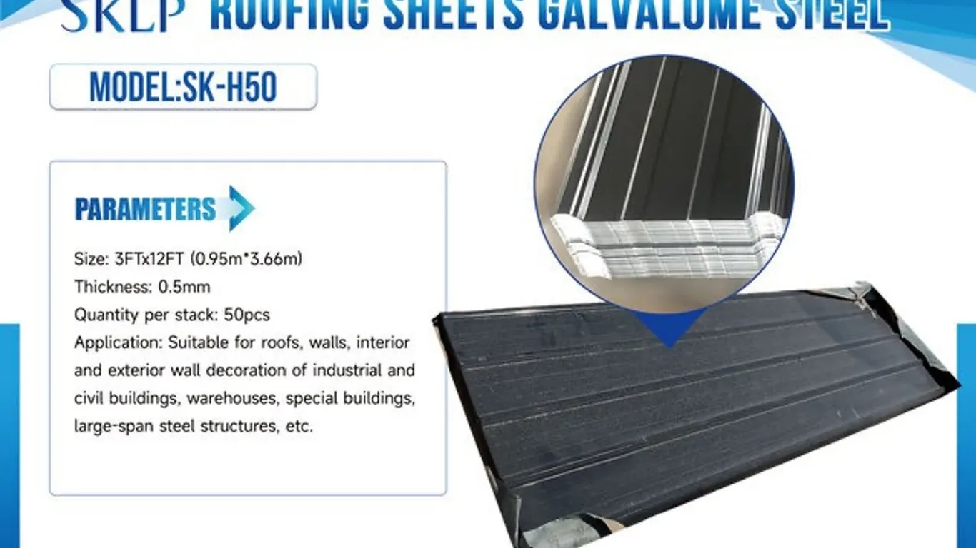 (50) Unused 2026 SKLP Black Roofing Steel Galvanized Sheets