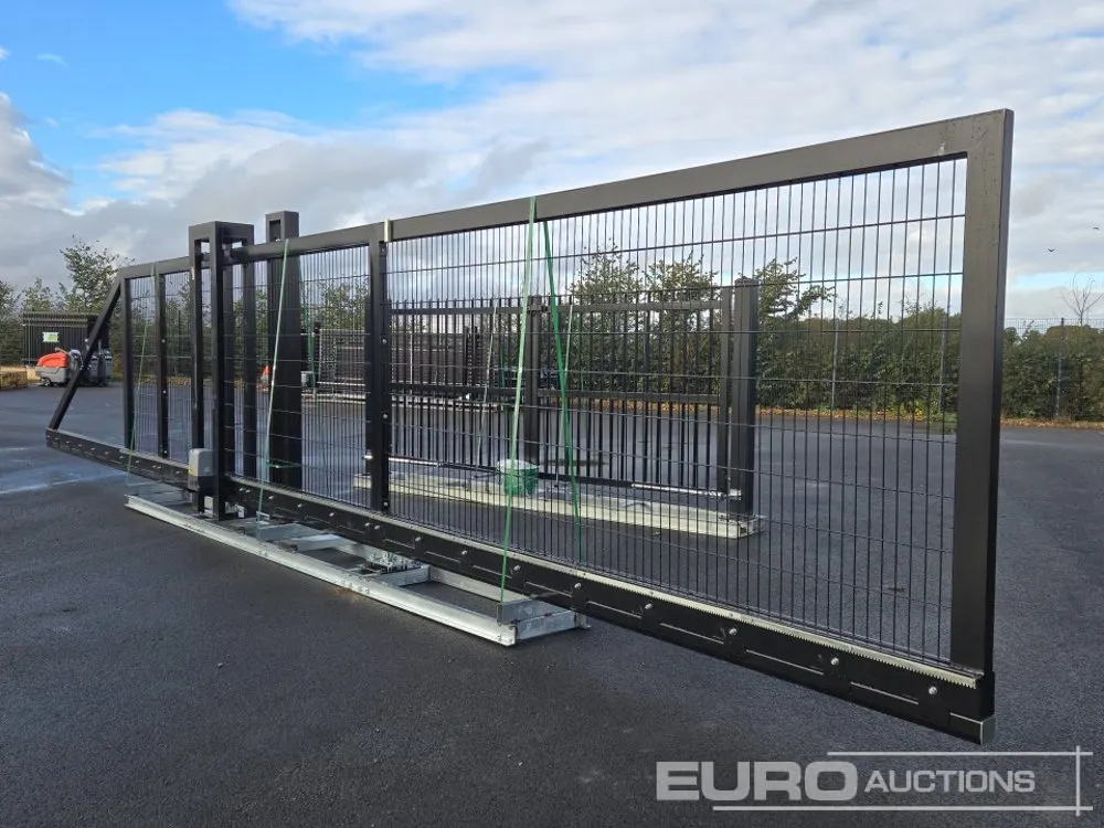 Unused 2026 40' Cantilever Mesh Gate, Automation System, 5 Key Fobs