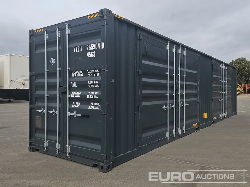 2026 40' X 8' HC Container, 2 Side Doors, 1 End Door (Cannot Be Reconsigned)