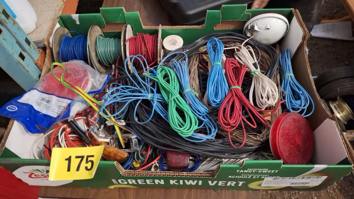 Assorted trailer wire and lights