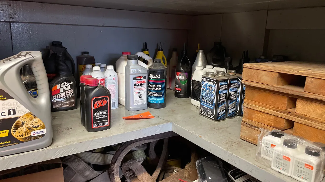 Automotive Fluids, Workshop Chemicals, Wooden Risers, and More