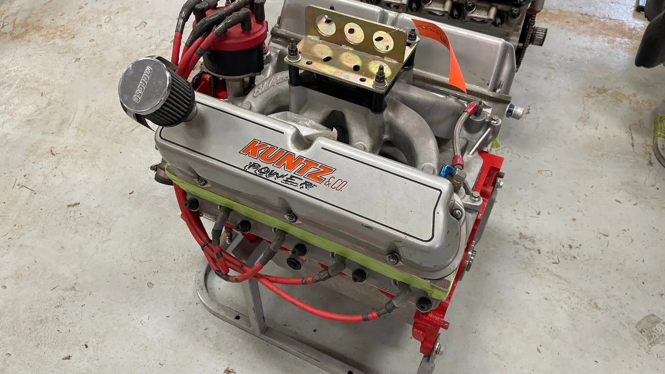(1) Kuntz & Co. Power V8 Racing Engine with Engine Cradle Stand