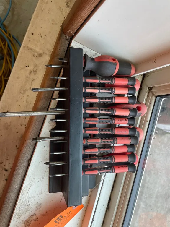 (16) Screwdrivers with Organizer Rack