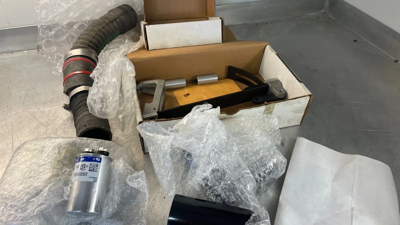 Capacitors, Electronic Module, Mounting Brackets, Flexible Hose, and More