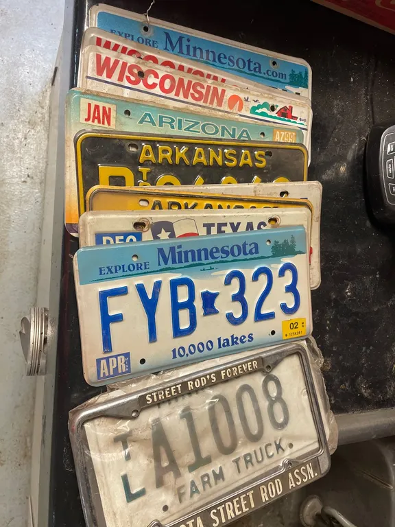 Stamped Metal US State and Territory License Plates