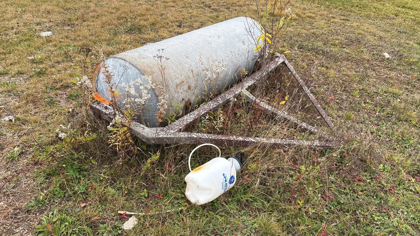 Tow-Behind Lawn Roller and Tank Sprayer