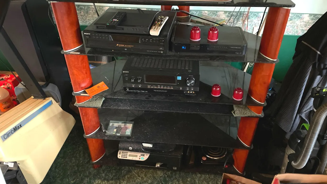 2 Shelf Glass Top Tables