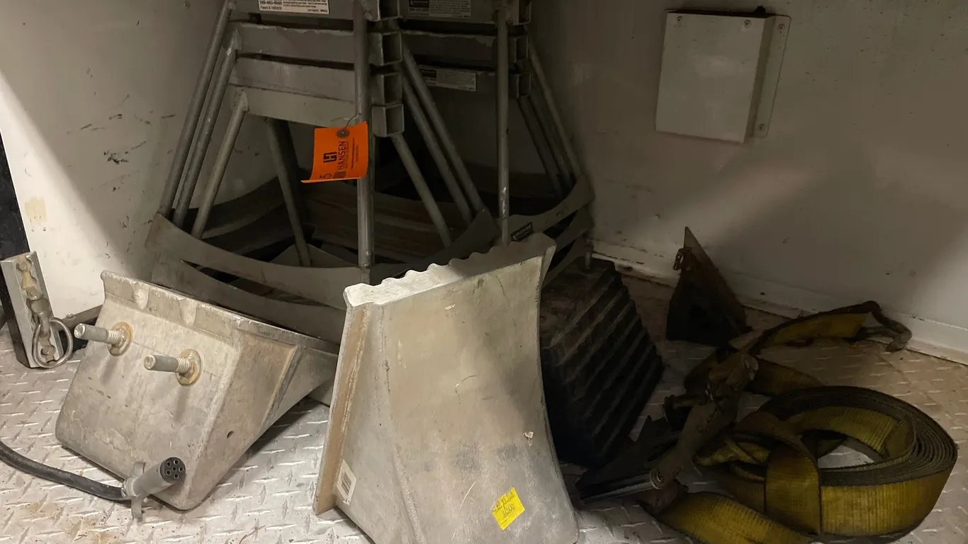 Support Stands, Wheel Chocks, and Ratchet Tie Down Strap
