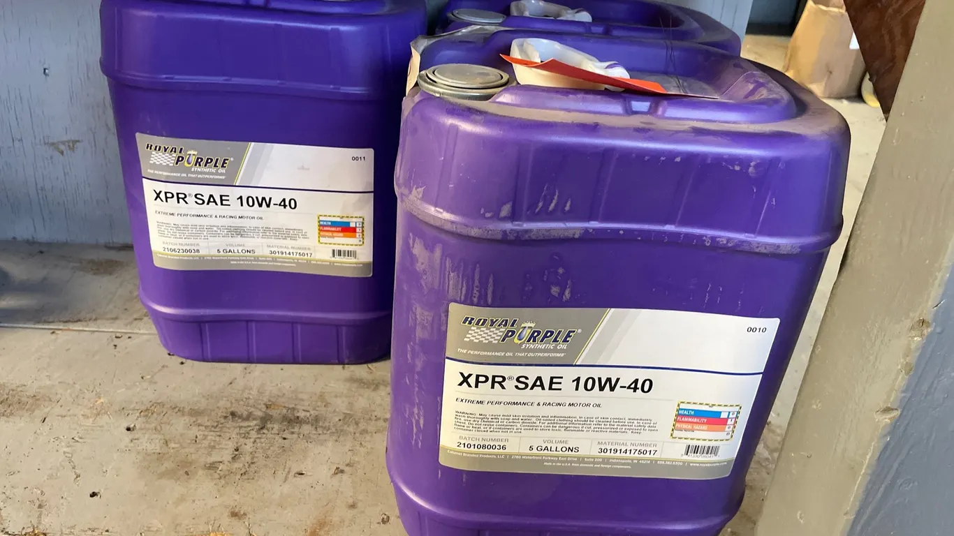 (3) Royal Purple XPR SAE 10W-40 Synthetic Motor Oil 5 Gallon Jugs