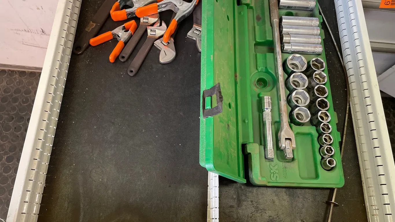 Socket Set, Adjustable Wrenches, Spring Clamps, and More