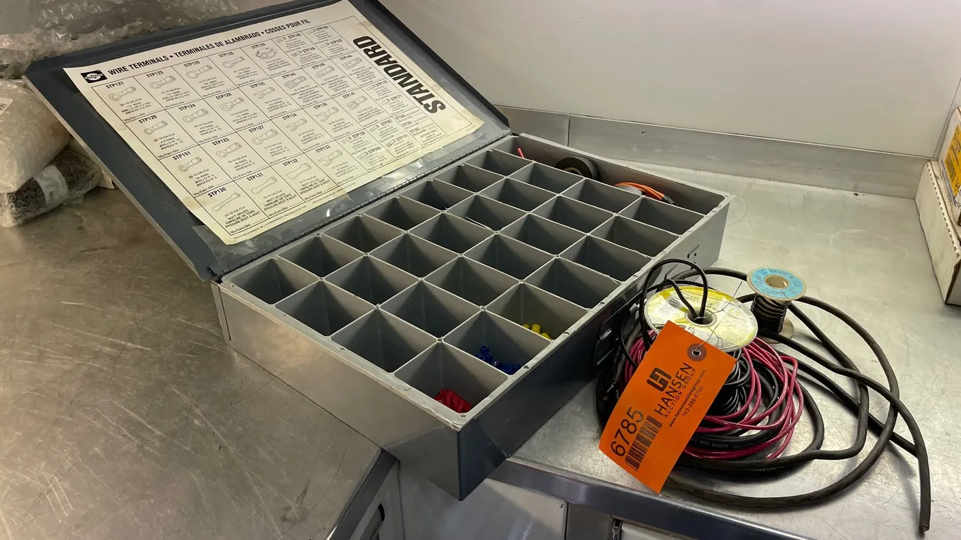 Metal Wire Terminal Organizer Box with Wire and Cable