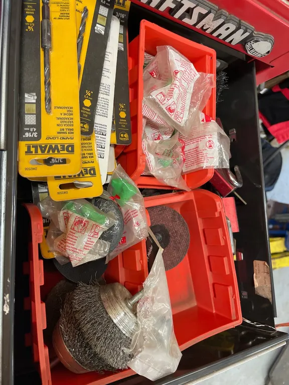 Drill Bits, Padlocks, Wire Brushes, Organizer Bins, and More