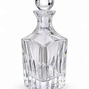 Waterford Crystal Spirit Decanter with Stopper, Square Cut Design