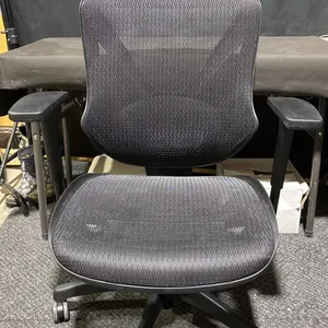 Black Mesh Ergonomic Office Chair with Adjustable Headrest and Lumbar Support