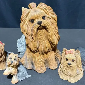 Sandicast and Country Artists Yorkshire Terrier Figurines, Set of 4