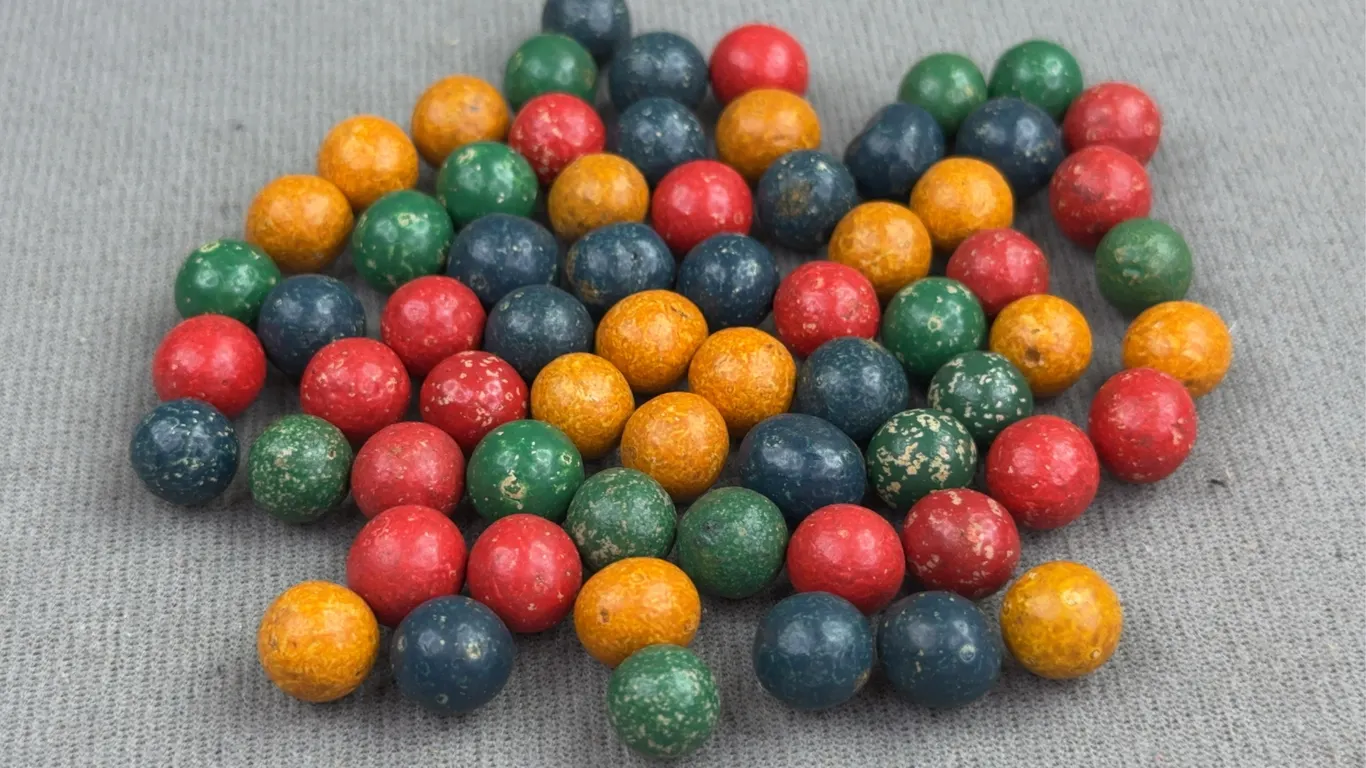 Clay Marbles, Appr. 1/2” D