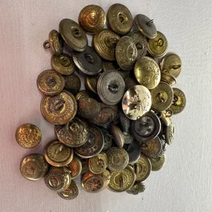 Military Button Lot Assorted Army Corps QVC Thomas Carlyle Rosenthal King And Queen Crowns