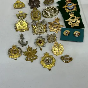 20 Canadian Military Cap Collar Badges All With Lugs Good Condition Insignia Lot