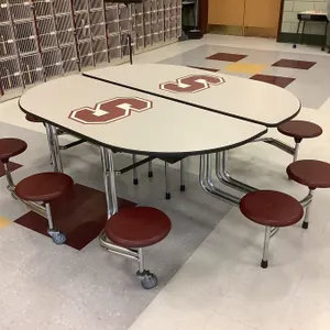 (#19) (7) BioFit 8-Seat Folding Cafeteria Tables
