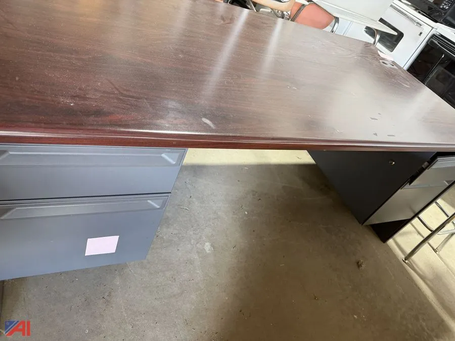 Desk with Metal Drawers