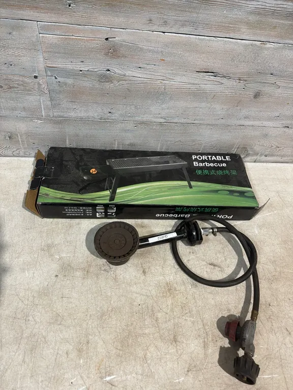 Propane burner and portable barbecue