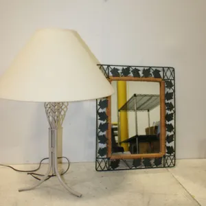 Table Lamp & Mirror