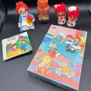 Box Lot Raggedy Ann & Andy Collectibles