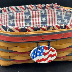 Longaberger Americana  Basket w/ Protector & Liner