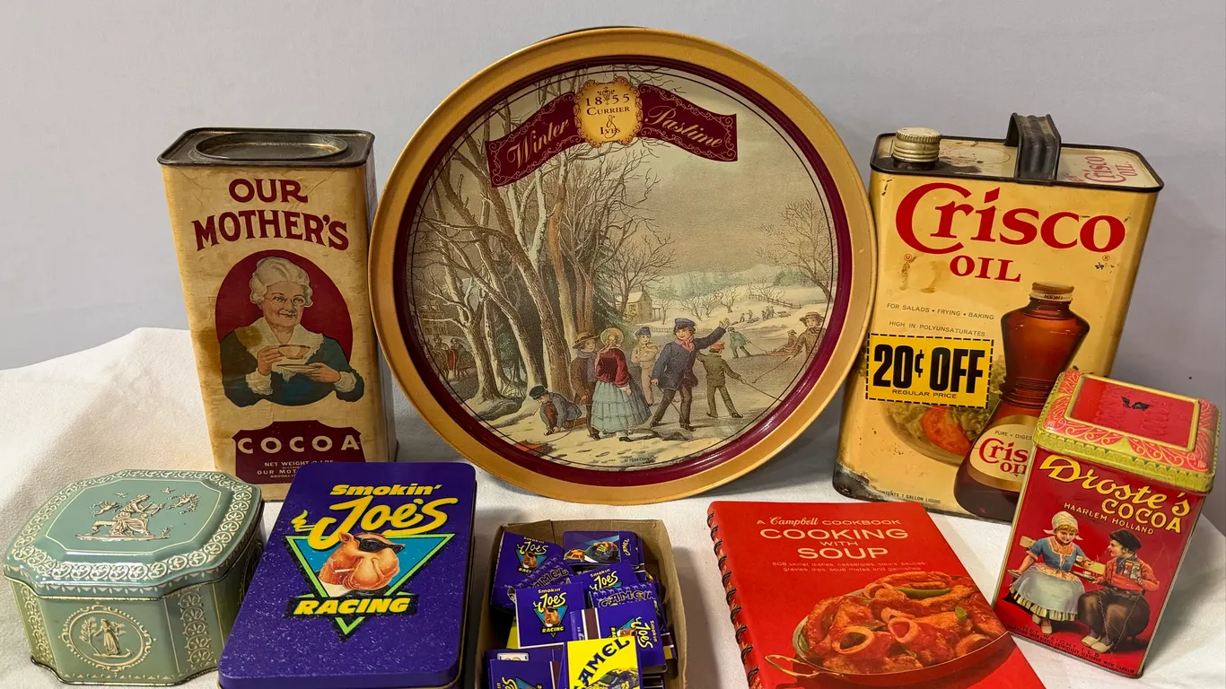 Smokin' Joes, Currier & Ives, Crisco & More Tins