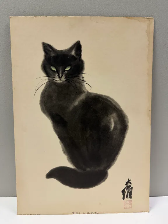 Print of a Black Cat named Tess