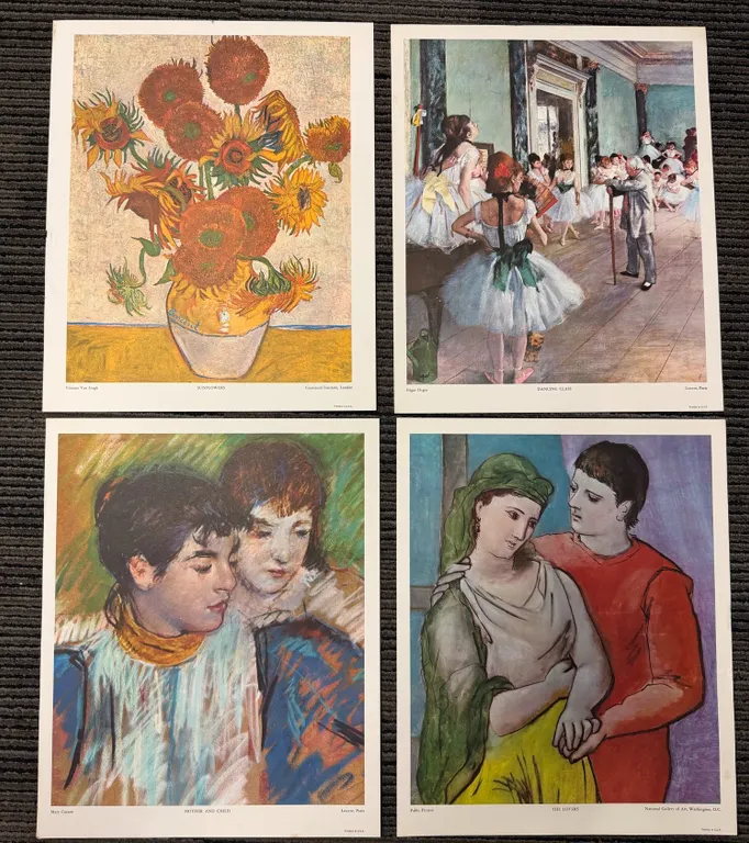 Four Prints of Classic Art Works