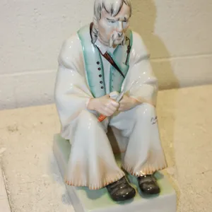 Hungarian Zsolnay Man Figurine