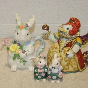 Rabbit and Duck Teapots & Rabbit Shaker Set