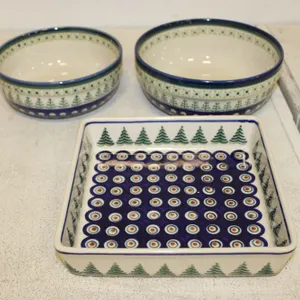 Polish Pottery Bowls & Baker