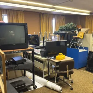 Room(13B) TVs, Desks and Chairs