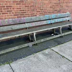 Welcome To The Burg Wooden Bench