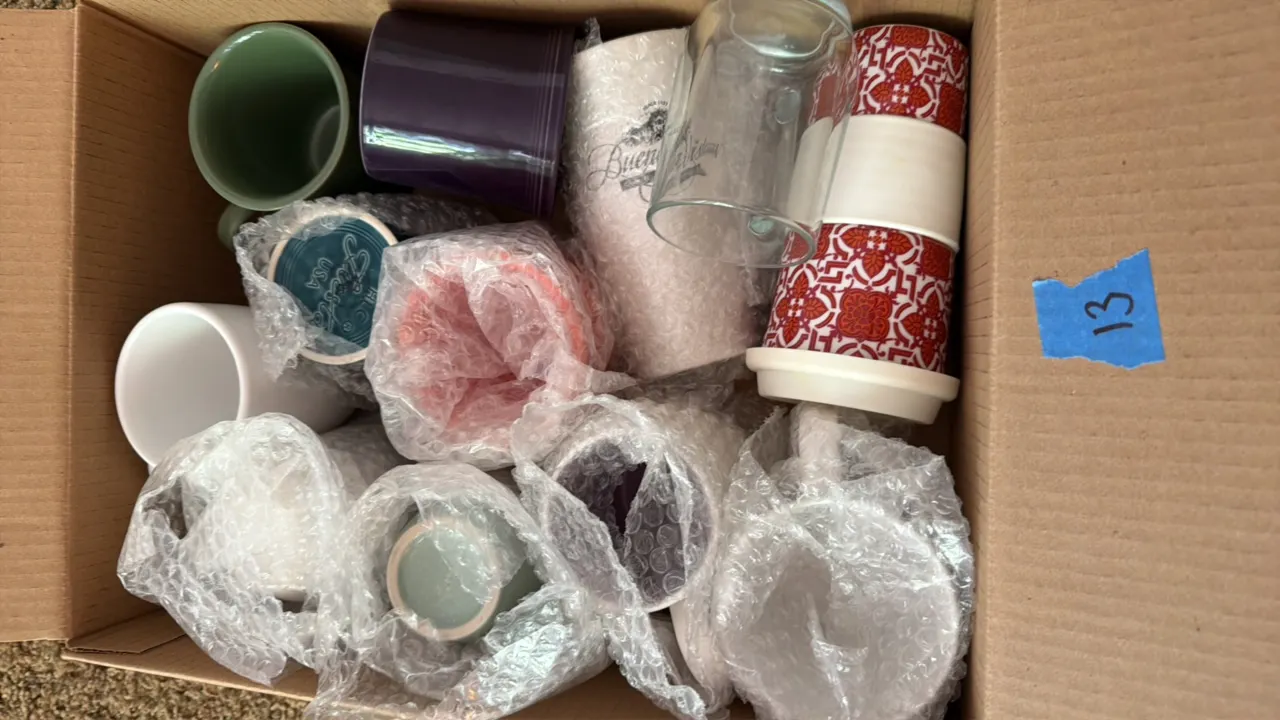 Fiesta glass mugs/etc