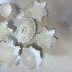 Milk glass set