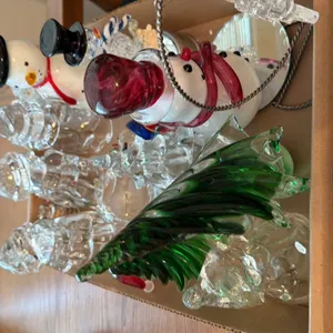 Christmas glassware decor